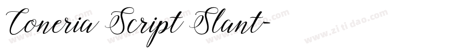 Coneria Script Slant字体转换